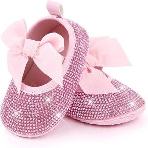 NWT Cute Sparkling Bling Swarovski Rhinestone Baby Girl Princess Shoes +…